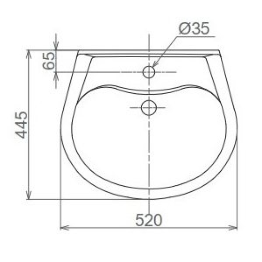 Chậu Rửa Lavabo Viglacera V39 Treo Tường