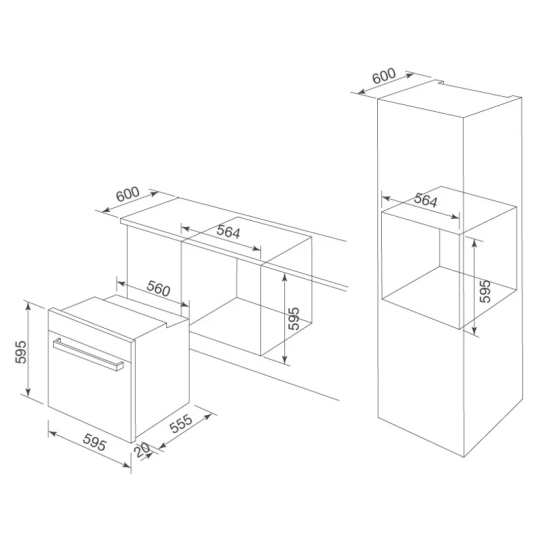 Lò Nướng Điện Malloca MOV-656 ECO Âm Tủ 75L