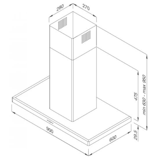 Máy Hút Khói Khử Mùi Malloca SLIM K-4250