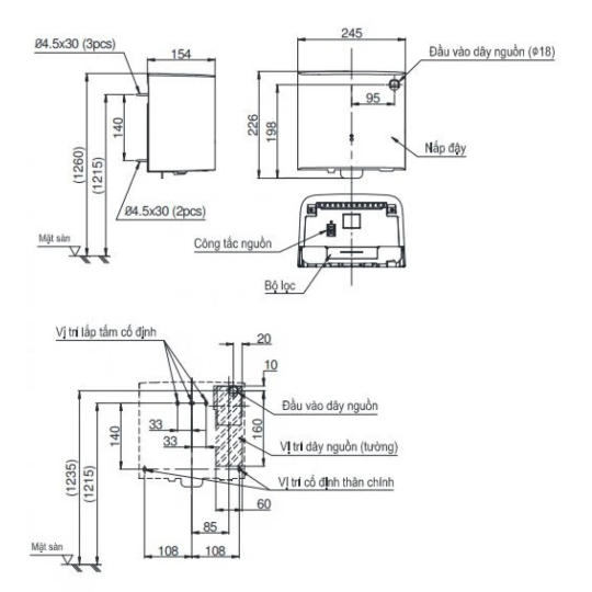 Máy Sấy Tay TOTO TYC122W