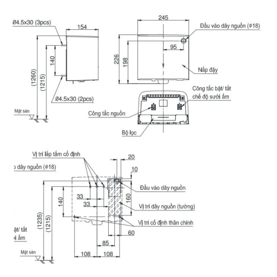 Máy Sấy Tay TOTO TYC322M