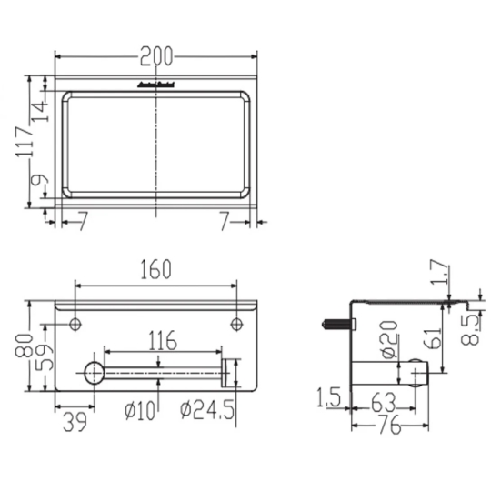 Móc Giấy Vệ Sinh American Standard WF-1498 Concept Tròn Đơn