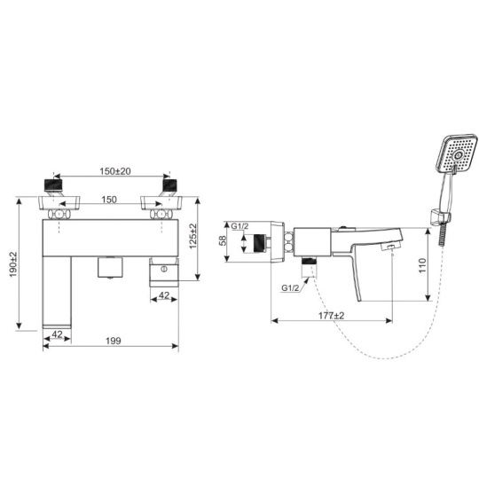 Vòi Hoa Sen Inax BFV-403S Nóng Lạnh
