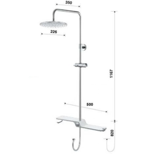 Bộ Phụ Kiện Vòi Sen Đứng CAESAR BS126