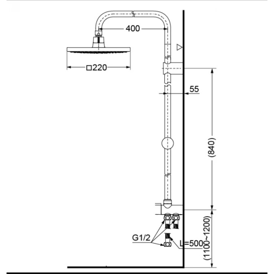 Thân Sen Cây TOTO DM907C1S Tắm Đứng