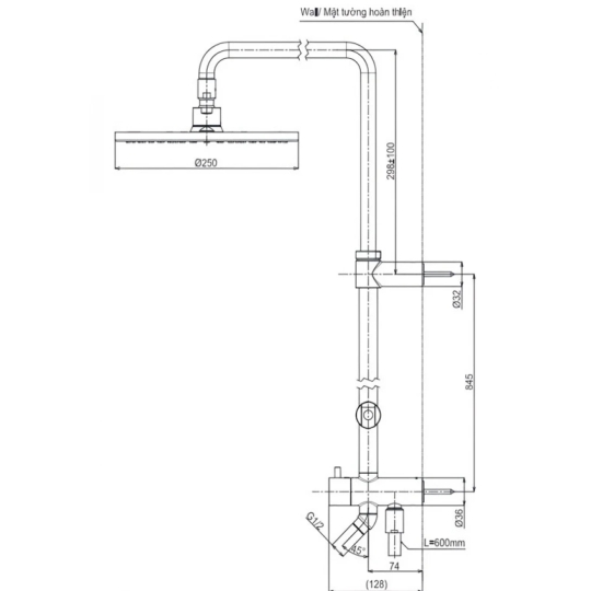 Thân Sen Cây TOTO TBW07006A Bát Tròn 250mm
