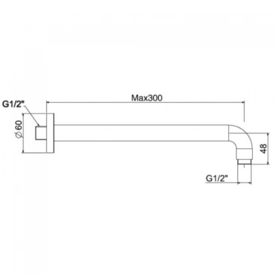Thanh Nối Bát Sen American Standard FFAS9909MB Gắn Tường Màu Đen