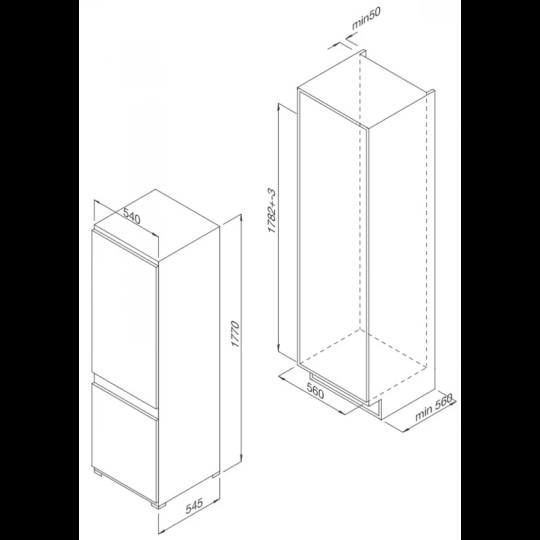 Tủ Lạnh Malloca MF-246EBI Âm Tủ 246L