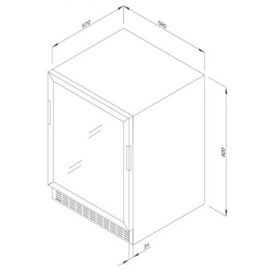 Tủ Rượu Malloca MWC-46BG Độc Lập/ Âm Tủ 127L