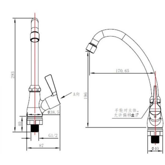 Vòi Bếp Lạnh CAESAR K028C Gắn Chậu