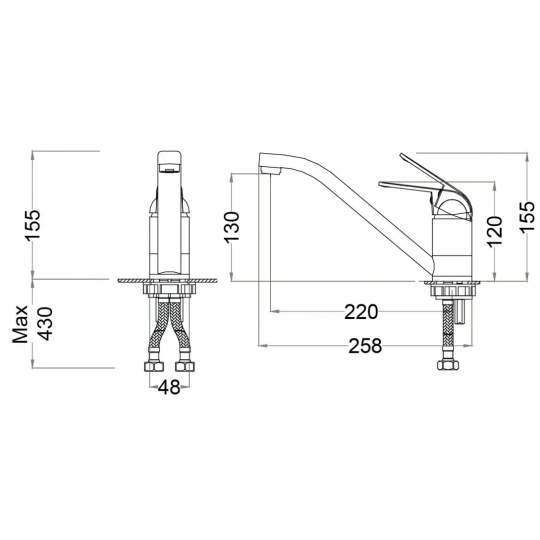 Vòi Bếp Nóng Lạnh CAESAR K511C