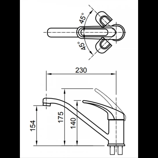 Vòi Nước Rửa Chén Nóng Lạnh Inax SFV-112S