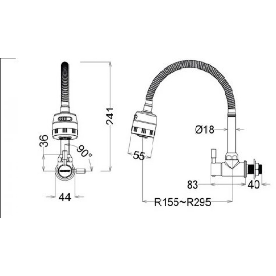 Vòi Bếp Lạnh Gắn Tường CAESAR K026C