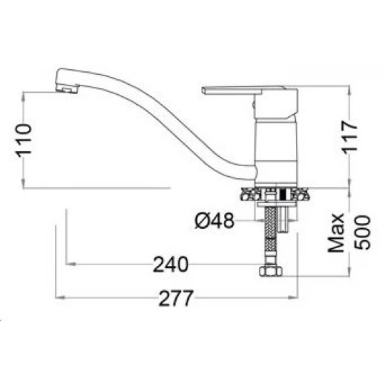 Vòi Bếp Nóng Lạnh CAESAR K375C