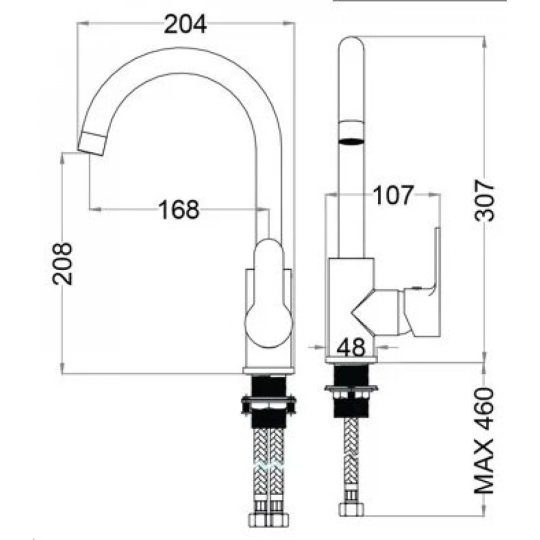 Vòi Rửa Chén Caesar K415C Nóng Lạnh