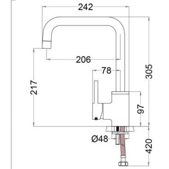 Vòi Bếp CAESAR K685C Nóng Lạnh Gắn Chậu Inox