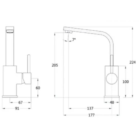 Vòi Lavabo Caesar B750CU Nóng Lạnh