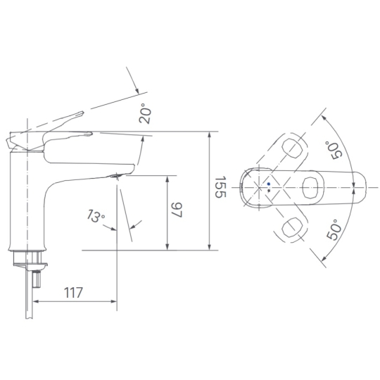 Vòi Chậu Lavabo Inax LFV-652S Nóng Lạnh