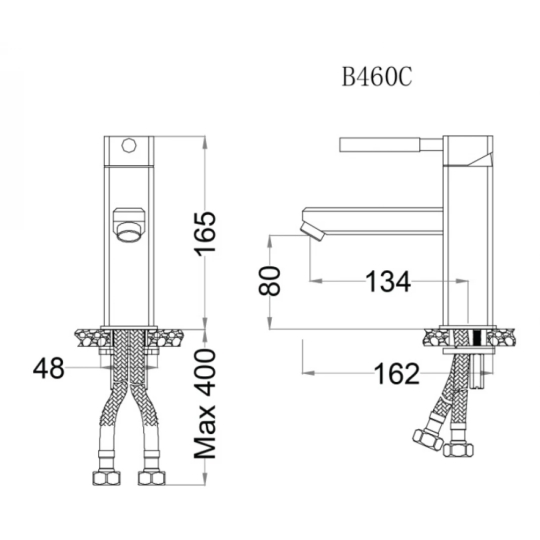 Vòi Nóng Lạnh Lavabo CAESAR B460CU