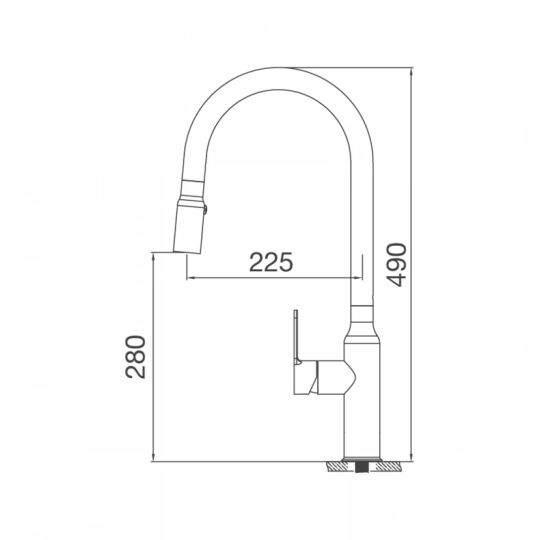 Vòi Bếp Rút Dây Malloca K046-SS Nóng Lạnh Inox