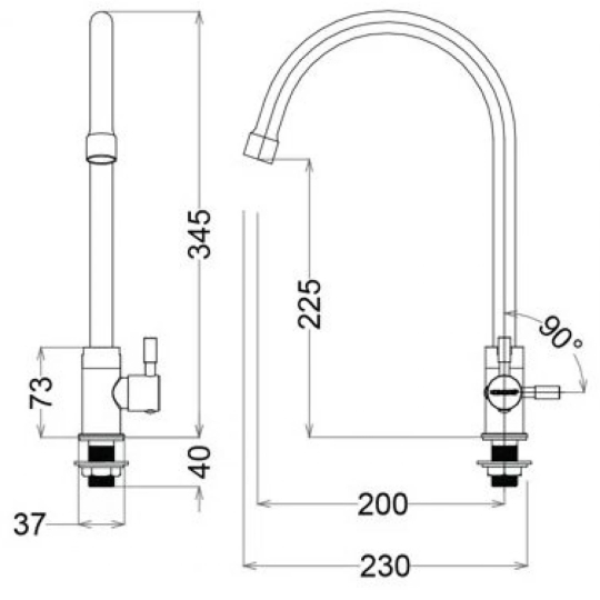 Vòi Bếp Lạnh CAESAR K035C Gắn Chậu