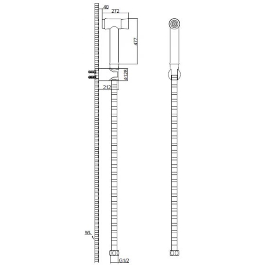 Vòi Xịt Toilet Xi Caesar BS310CW