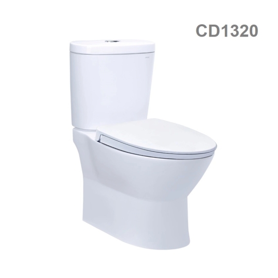 Bồn Cầu CAESAR CD1320 Thùng T2220 Nắp Êm