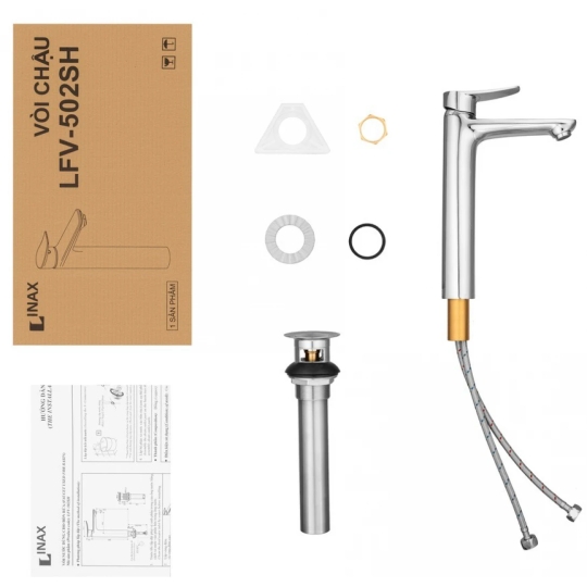 Vòi Lavabo Inax LFV-502SH Đặt Bàn Nóng Lạnh