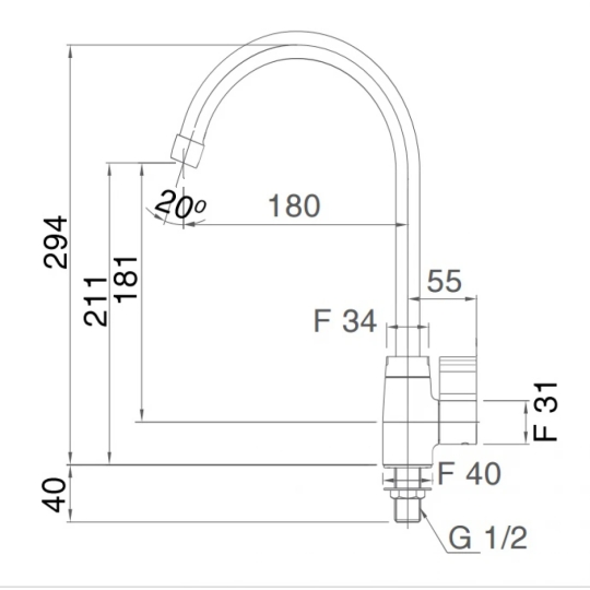 Vòi Bếp Nước Lạnh Inax SFV-21