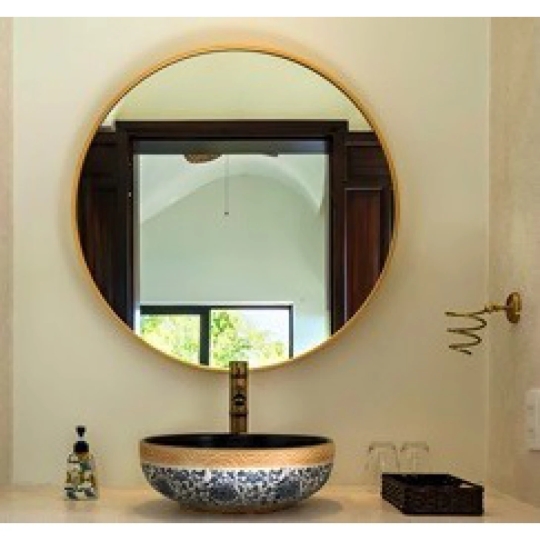 Chậu Rửa Mặt Lavabo Kanly SU113 Đặt Bàn Sứ Mỹ Thuật 400x150 mm