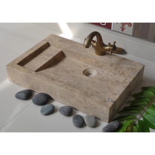Chậu Rửa Mặt Lavabo Kanly MAR24V Đặt Bàn Đá Tự Nhiên