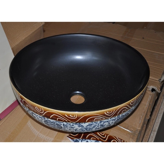 Chậu Rửa Mặt Lavabo Kanly SU113 Đặt Bàn Sứ Mỹ Thuật 400x150 mm