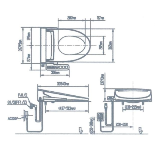 Nắp rửa điện tử CW-H20VN