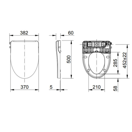 Nắp rửa cơ CW-S15VN