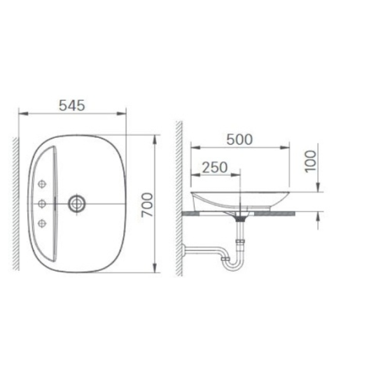 Chậu rửa đặt bàn AL-S640V