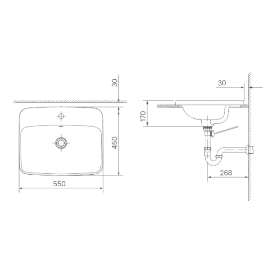 Chậu rửa dương bàn AL-2398V(EC/FC)