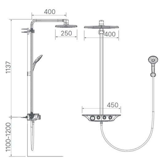  Sen cây nhiệt độ kết hợp tay sen Aqua Spa BFV-655T-SPA