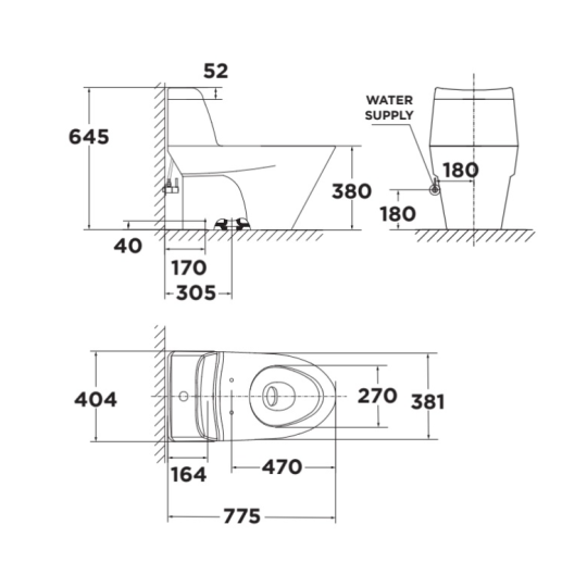 Bồn Cầu American Standard VF-2010PR