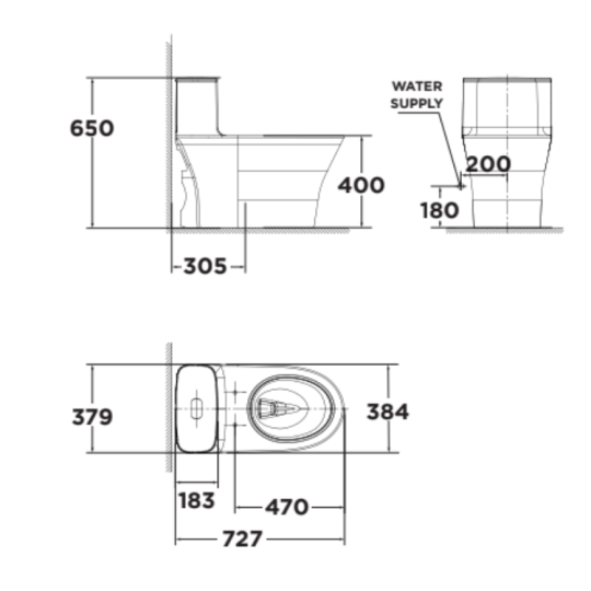 Bồn cầu 1 khối American Standard WP-1880PL (WP1880PL) nắp điện tử