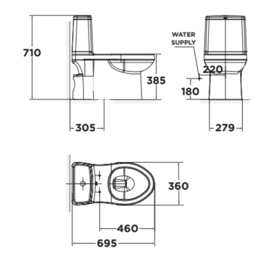 Bồn cầu 1 khối American Standard VF-1858PL (VF1858PL) nắp điện tử