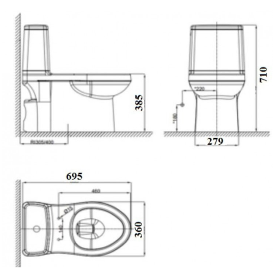 Bồn cầu 1 khối American Standard VF-1858SW (VF1858SW) nắp rửa cơ M4A839