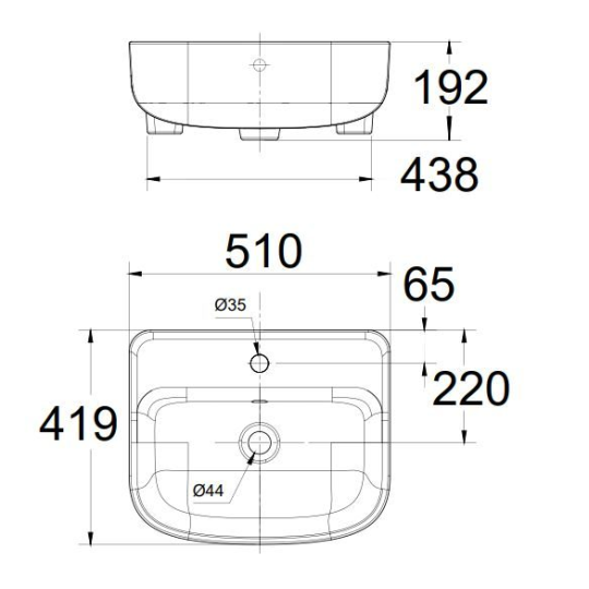 Chậu Lavabo American Standard 0533-WT (0533WT) Bán Âm