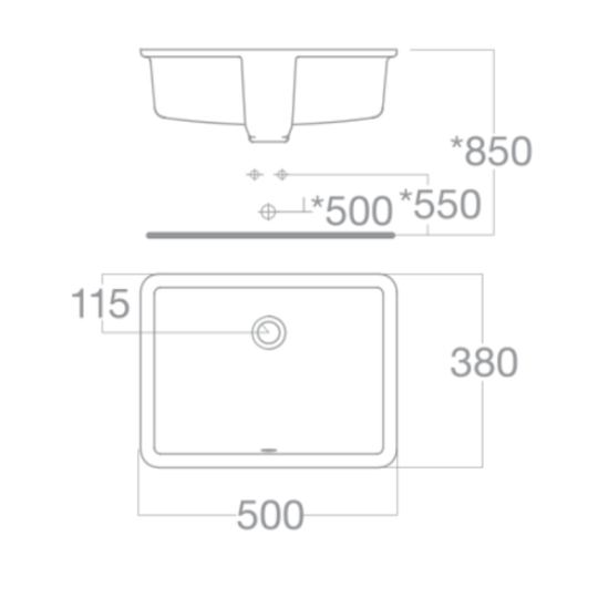Chậu lavabo âm bàn American Standard WP-F514 (WPF514)
