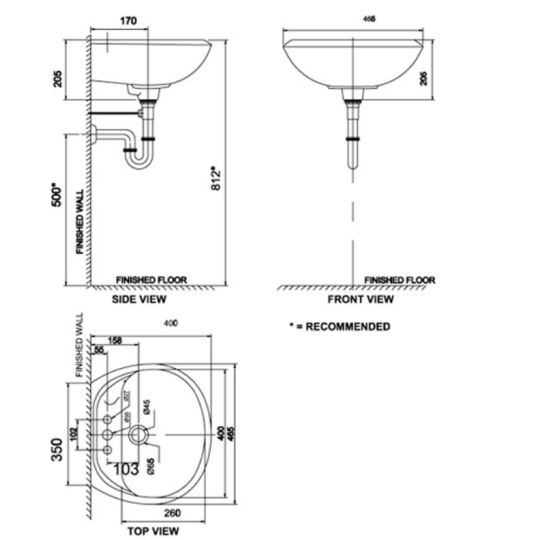 Lavabo Treo Tường American Standard VF-0940