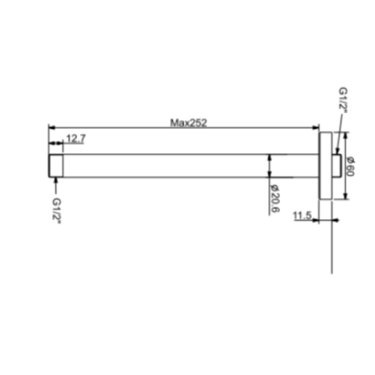 Thanh nối đầu sen gắn trần EasySET American Standard FFAS9908