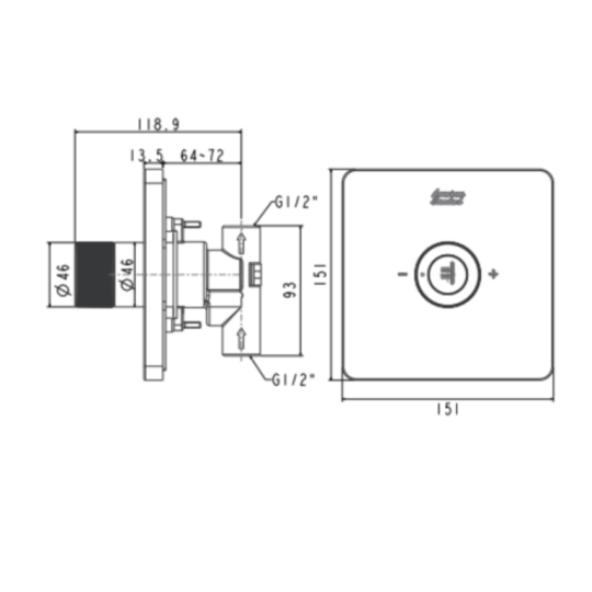 Nút điều chỉnh cho thân vòi sen EasySET American Standard FFAS0927