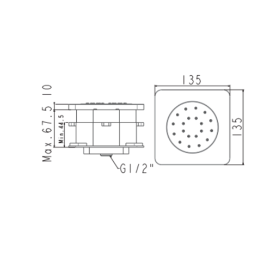 Đầu sen tắm âm tường American Standard EasySET FFASS054