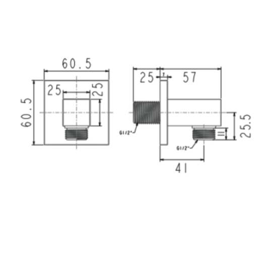 Co nối vuông EasySET American Standard FFAS9142
