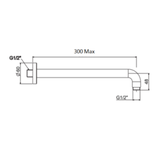 Thanh nối đầu sen gắn tường American Standard EasySET FFAS9909