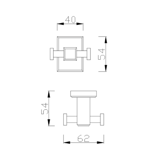 Móc áo đôi Concept Square American Standard FFAS0481